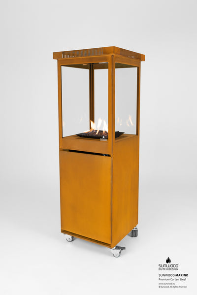 Chimenea exterior de acero Sunwood Marino Corten