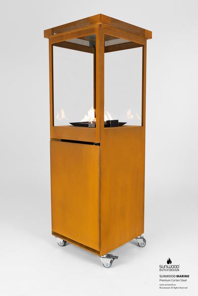 Chimenea exterior de acero Sunwood Marino Corten