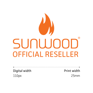 Sunwood® Official Reseller Minimal Width Logo